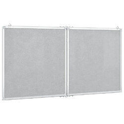 Avis vidaXL Tableau blanc magnétique pliable 120x60x1,7 cm aluminium