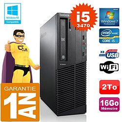 PC Lenovo M92p SFF Core I5-3470 Ram 16Go Disque 2 To Graveur DVD Wifi W7 · Occasion 