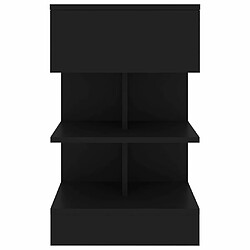 Maison Chic Table de chevet,Table de nuit,Table d'appoint pour salon Noir 40x35x65 cm Aggloméré -MN36207 pas cher