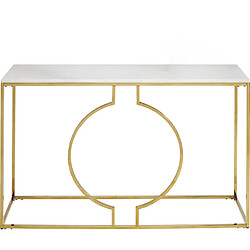 Karedesign Console Miami Loft 120x35cm blanche et dorée Kare Design