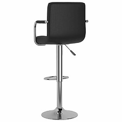 vidaXL Tabourets de bar lot de 2 noir similicuir pas cher