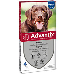 Antiparasite pour chiens pack de 4 pipettes de 25 à 40 kg 