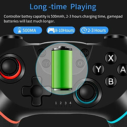 Manette sans Fil pour Nintendo Switch, Switch Bluetooth Joypad, Manette de Jeu à Fonction Double Vibration/Turbo/Gyroscope.