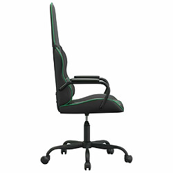 Acheter Maison Chic Chaise Gaming | Chaise de jeu Ergonomique | Chaises de Bureau Noir et vert Similicuir -GKD25245