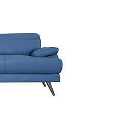 Acheter La Maison Du Canapé Fauteuil cuir Design LENA Bleu