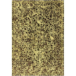 Vidal Tapis de laine 278x192 jaune Vintage Royal 