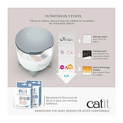 Avis Cat-it CAT IT Fontaine a eau automatique pour chat - 2,5 L Acier inox et filtre