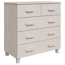 Maison Chic Buffet,Meuble de Rangement,commode pour salon,Cuisine HAMAR Blanc 79x40x80 cm Bois massif de pin -MN58405