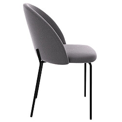 Avis Rendez Vous Deco Chaise Karl en tissu chiné gris foncé (lot de 2)