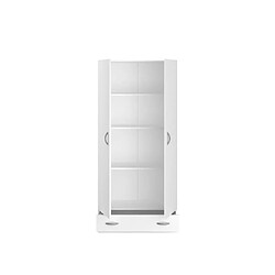 Avis Youdoit Armoire 2 portes battantes panneaux de particules + 1 tiroir - Décor blanc 78 x 38 x Hauteur 170 cm