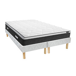 Vente-Unique Ensemble 180 x 200 cm sommier + matelas ressorts ensachés et mémoire de forme ép.25cm - ASTRIA de YSMÉE