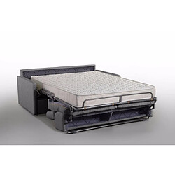 Inside 75 Canapé convertible express ECLIPSE 140cm matelas 18cm tissu gris silex