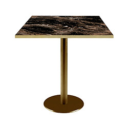 Restootab Table 70x70cm Rome bistrot marbre veiné glossy