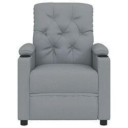 Avis vidaXL Fauteuil inclinable électrique Gris clair Tissu