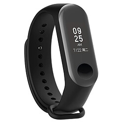 Acheter Wewoo 2 en 1 Bracelet Montre Silicone Caoutchouc Poignet Remplacement avec TPU Film D'écran pour Xiaomi Mi Band 3 Noir