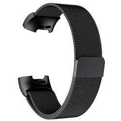 Shot Bracelet en Maille pour FITBIT Charge 3 Taille S 95-103mm Petit Poignet Metal Respirant (NOIR)