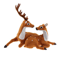 Xmas Elk Plush Simulation Décorations de Noël ornements Rennes B: 37x17x26cm