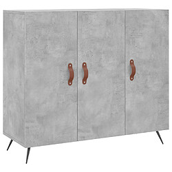 Maison Chic Buffet,Meuble de Rangement,commode pour salon,Cuisine gris béton 90x34x80 cm bois d'ingénierie -MN48067