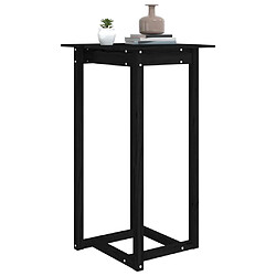 Acheter vidaXL Table de bar Noir 60x60x110 cm Bois massif de pin