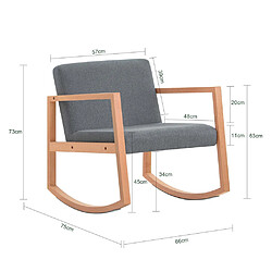 Acheter SoBuy FST93-HG Fauteuil à Bascule en Bois de Hêtre, Fauteuil Allaitement, Chaise Berçante avec Accoudoirs, Rocking Chair, Fauteuil Relax avec Coussin Épais