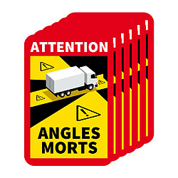 Signaletique Biz Autocollants Attention Angles Morts Poids Lourds (M0374). Autocollant Angle Mort Camion Officiel. Stickers 17 cm x 25 cm 