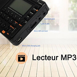 Universal Radios portatives, radios à bande complète, magnétoscopes, FM, AM, support de lecture MP3, prise TF 3,5 mm, entrée auxiliaire, rétroéclairage à cristaux liquides réglable pas cher