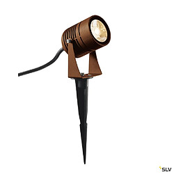 Projecteur extérieur, rouille, SLV LED SPIKE avec LED intégrée, 6W, 3000K, IP55