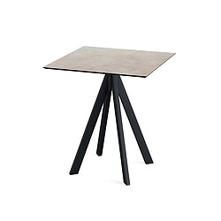 Materiel Chr Pro Table de bistrot Infinity avec piètement noir + plateau HPL 70x70 cm - Veba