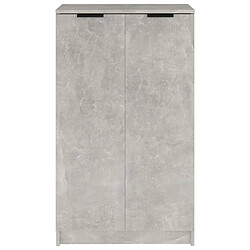 Acheter vidaXL Armoire à chaussures Gris béton 59x35x100 cm Bois d'ingénierie