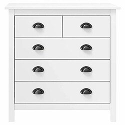 Maison Chic Commode Buffet - Meuble de rangement Hill Blanc 79x40x80 cm Bois de pin solide -GKD31709