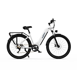 Vélo électrique de ville OneSport OT05 27,5" 250 W 36 V 18,2 Ah 25 km/h Avec APP - Blanc 