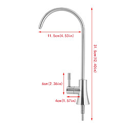 ComfortXL Robinet de cuisine en alliage de zinc chromé pour filtre à eau potable ro