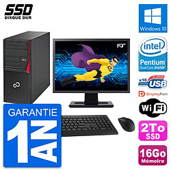 PC Tour Fujitsu P720 Ecran 19" Intel G3220 RAM 16Go SSD 2To Windows 10 Wifi · Occasion 