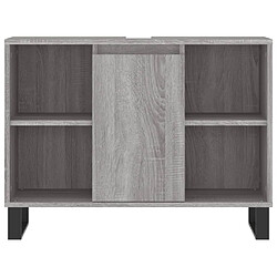 vidaXL Armoire salle de bain sonoma gris 80x33x60 cm bois d'ingénierie pas cher