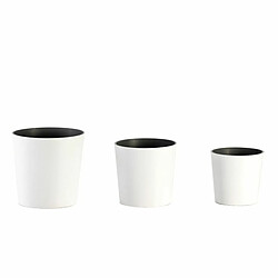 Set de pots de fleurs Thai Natura Blanc Résine 3 Pièces 