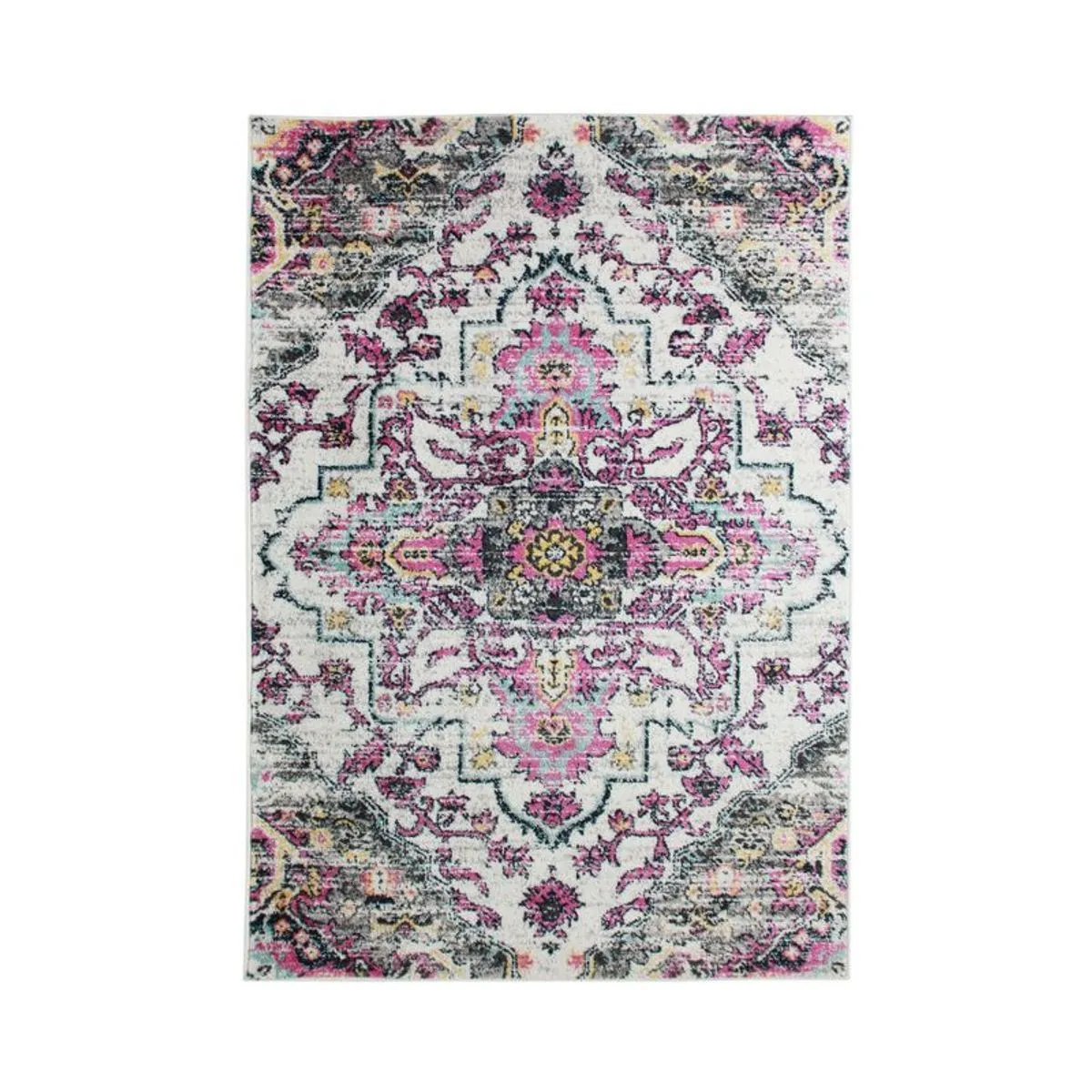 Thedecofactory CALOR - Tapis esprit médaillon vintage violet 133x190