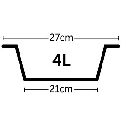 FLAMINGO Support en H avec 2 bols Otis 4 L 27 cm