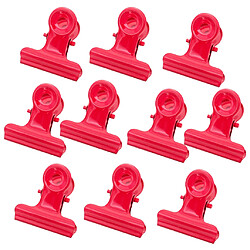 10pcs pinces à charnière en métal pince à papier pince bulldog / pince pour reliure de fichier rouge Clips pour reliure à argent Clips en métal pour charnière