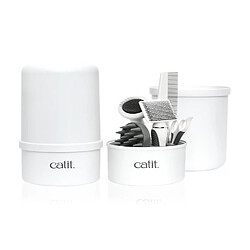 Cat-it CAT IT Trousse de toilettage a poil court - Blanc - Pour chat