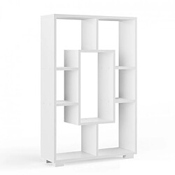 Mpc Étagère En Blanc 7 Compartiments 60,2 X 90 X 20,1 Cm (lxhxp) 