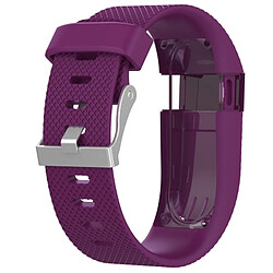 Wewoo Bracelet pour montre connectée Dragonne réglable de couleur unie FITBIT Charge / HR Violet