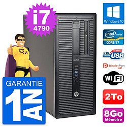 PC Tour HP EliteDesk 800 G1 Intel i7-4790 RAM 8Go Disque Dur 2To Windows 10 Wifi - Occasion