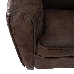 Fauteuil pour enfant marron - L. 49 x l. 32 x H. 47 cm -PEGANE-