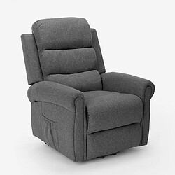 Acheter LE ROI DU RELAX Fauteuil électrique de relaxation massage et chauffage avec roues Victoria, Couleur: Gris foncé