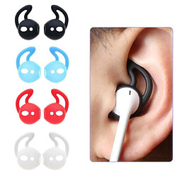 Avis Shot Pack accessoires pour Airpods 1 (Fils + Tour D'oreilles + Accroche Oreilles) Silicone (NOIR)