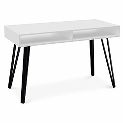 Paris Prix Bureau Design 2 Niches French 120cm Blanc 