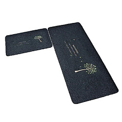 Ensemble de Tapis de Cuisine Anti-fatigue Confort Antidérapant, Arbre de Rêve 2 Pièces