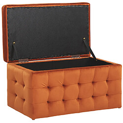 Acheter Beliani Coffre de rangement chesterfield orange MICHIGAN