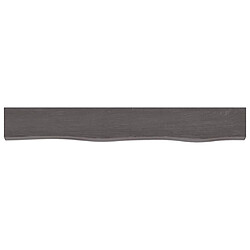 Avis vidaXL Étagère murale marron foncé 80x10x6 cm bois chêne massif traité