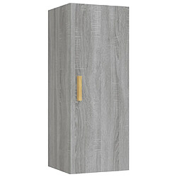 Maison Chic Armoire murale,Meuble de Rangement pour salon,cuisine Sonoma gris 34,5x34x90 cm Bois d'ingénierie -MN87999